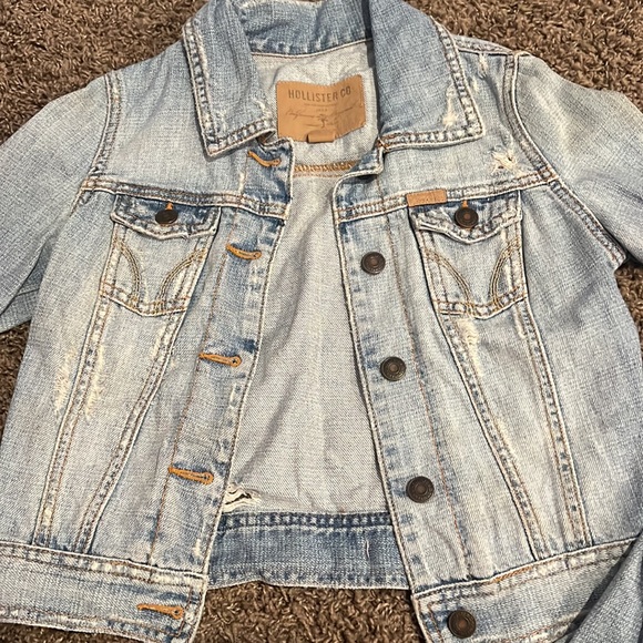 Distressed Hollister Denim Jacket - Picture 3 of 3